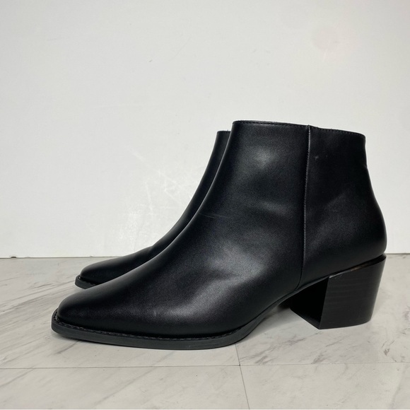Paolo Black Square Toe Bootie 9M - Picture 15 of 15